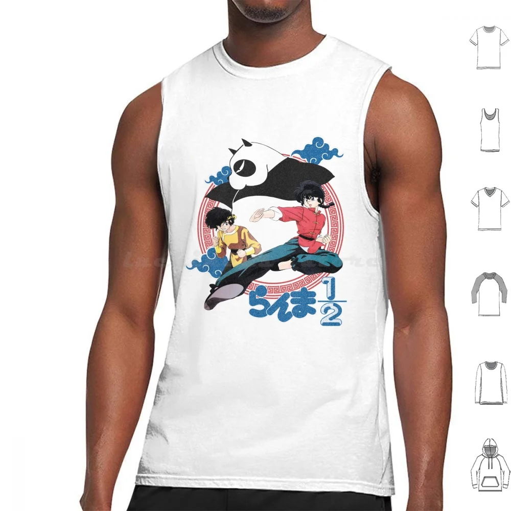 Ranma 1 / 2 Tank Tops Vest Sleeveless Ranma Ranma 1 2 Ryoga Pechan Genma Saotome Dragon Piece Martial Arts