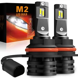 2Pcs 9007 HB5 Car LED Headlight Bulbs H4 9003 HB2 9006/HB4 LED High Low Beam 6500K White Head Lamp With Cooling Fan Waterproof