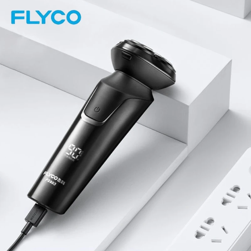 

Flyco FS903 Мужская электробритва с 3D плавающей головкой, водонепроницаемая умная светодиодная цифровая бритва, быстрая зарядка, высококачественная бритва с закрытой головкой
