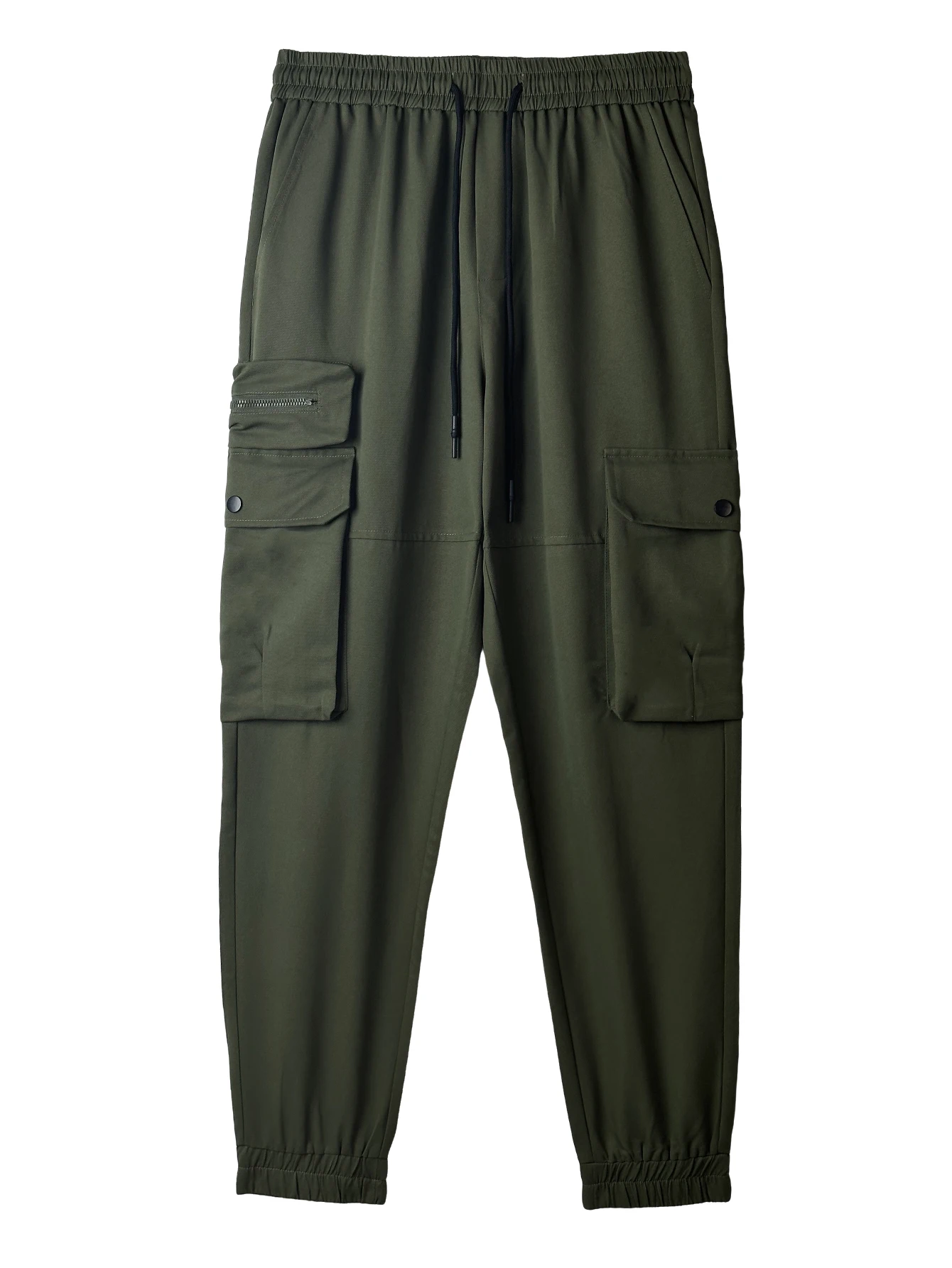 Men's work pants, outdoor fashion, three-dimensional pocket, casual pants, autumn leg tied pants, men's