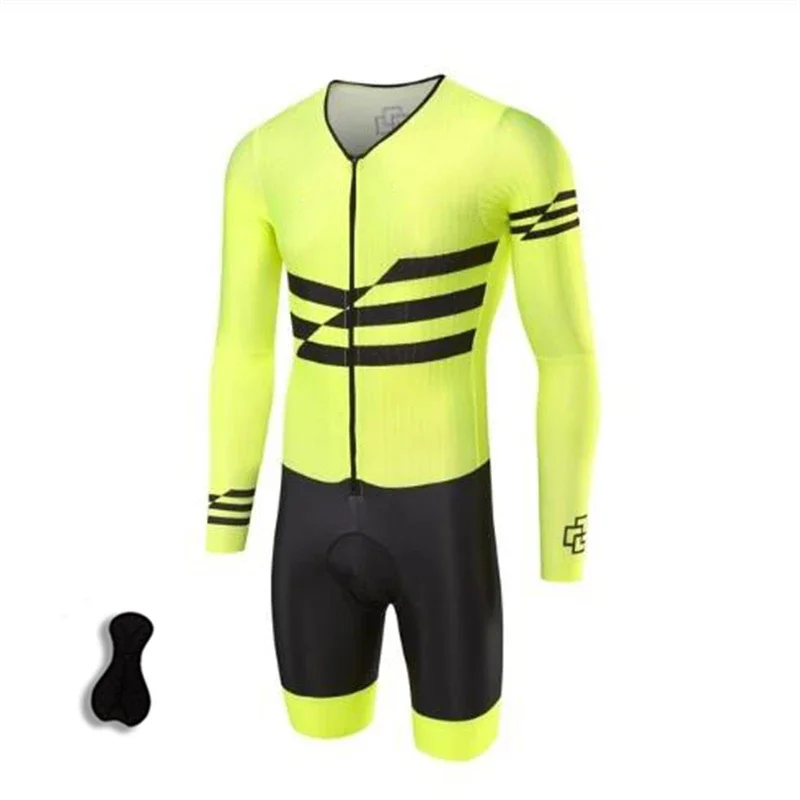 2021 New Cycling Suit  Men's Professional Triathlon Racing Team Jersey Jumpsuit Short Sleeve Tight Cycling Suit