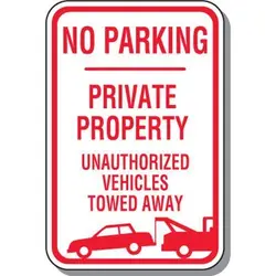 No Parking Signs - Private Property