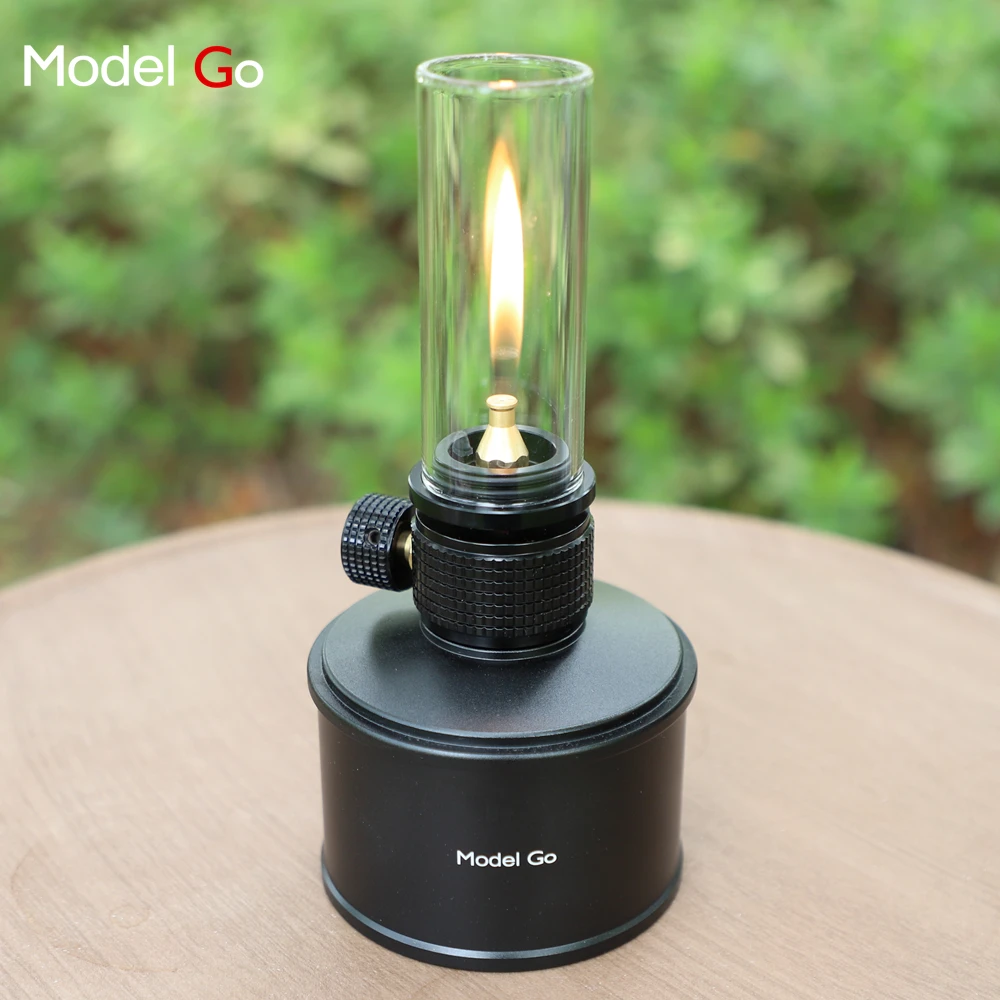 

Camping gas light small gas tank Picnic retro decorative ambiance lighting Table gas light Outdoor ambiance Candle light