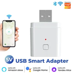 Tuya Smart USB Adaptor Switch Smart Home 5V WiFi Mini  Power Adaptor Mobile Phone Charger Works With Alexa Google Alice