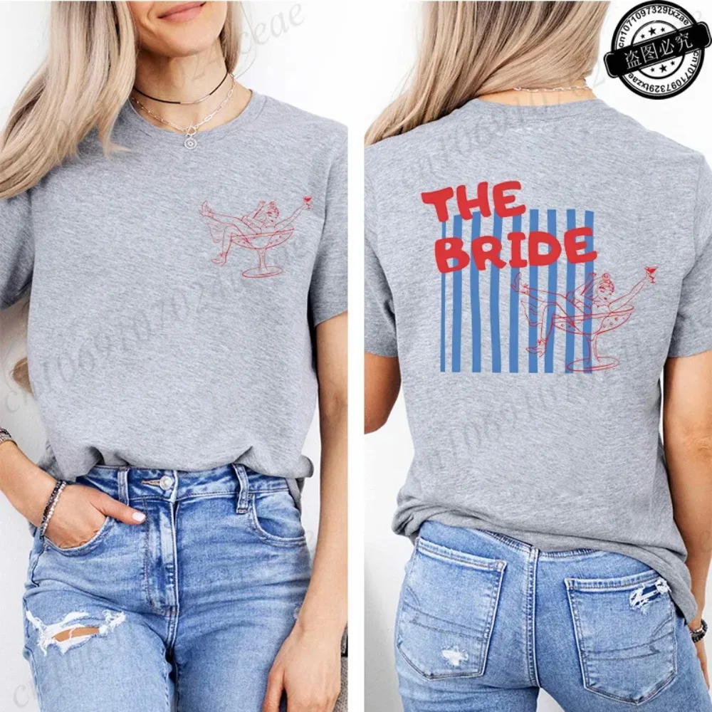 The Bride Club Junggesellinnenabschied T-Shirt Damen Retro Grafik T-Shirt Brautmode Brautjungfern-Team Top 2026 Hochzeitsoutfit – Detail 12