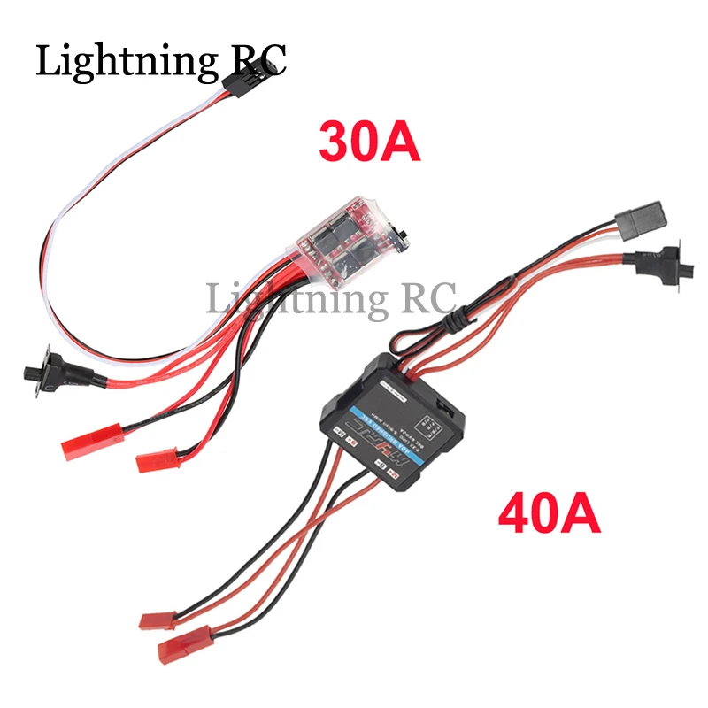 

1PCS 30A 40A Brushed ESC Electronic Speed Controller 2KHz Brush Brake for WPL C24 C34 MN D90 MN99S MN86S RC Car Upgrade Parts