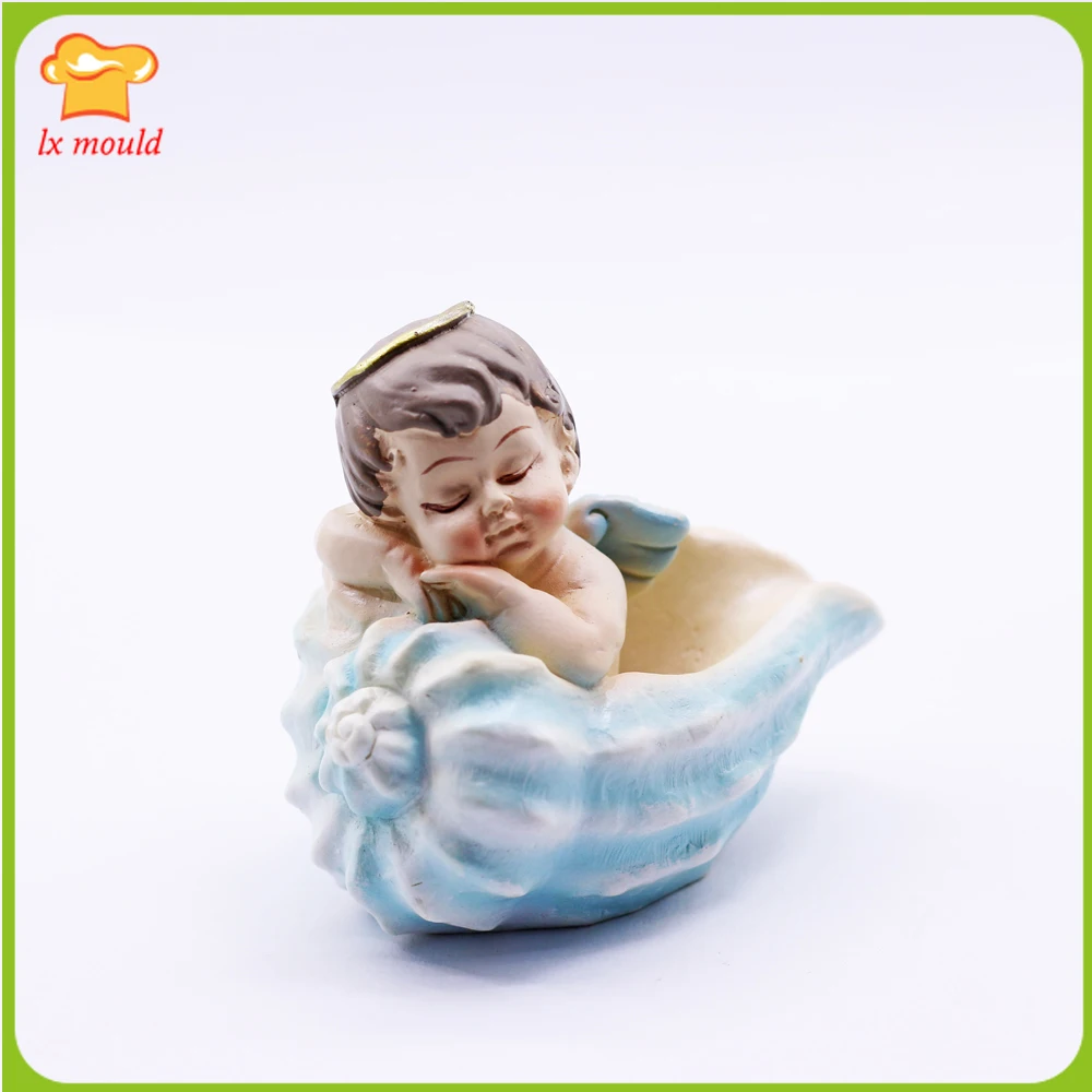 3D Conch Doll Silicone Mold for Chocolate Fondant Sugarcraft Candy Baking DIY Clay Resin Mould