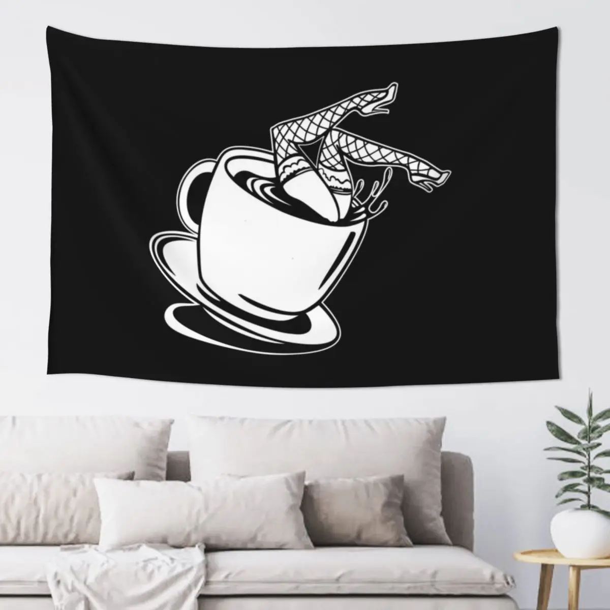 

Coffee Pinup Tapestry House Decor Outdoor Decoration Tapestry