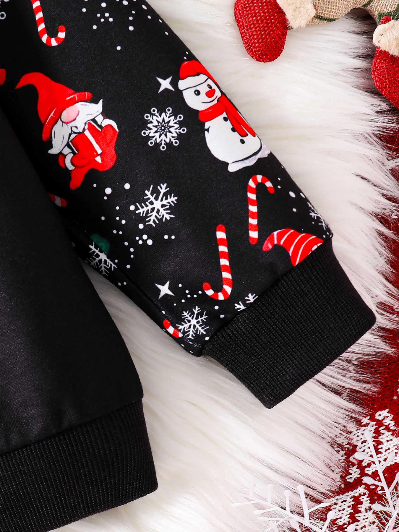 Maglione per bambini autunno e inverno modello babbo natale maglione a maniche lunghe con collo tondo confortevole tessuto morbido