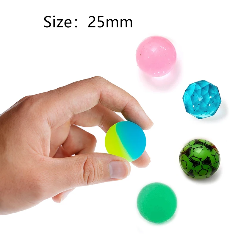 12pcs 25mm Elastic Ball Swimming Pool Plastic Children Outdoors Sports Toys Bouncing Egg Twisting Props Gifts for Boys Girls TMZ