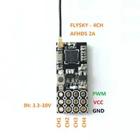 JHEMCU FS2A-4CH - 2.4G AFHDS 2A 4CH PWM Mini Receiver