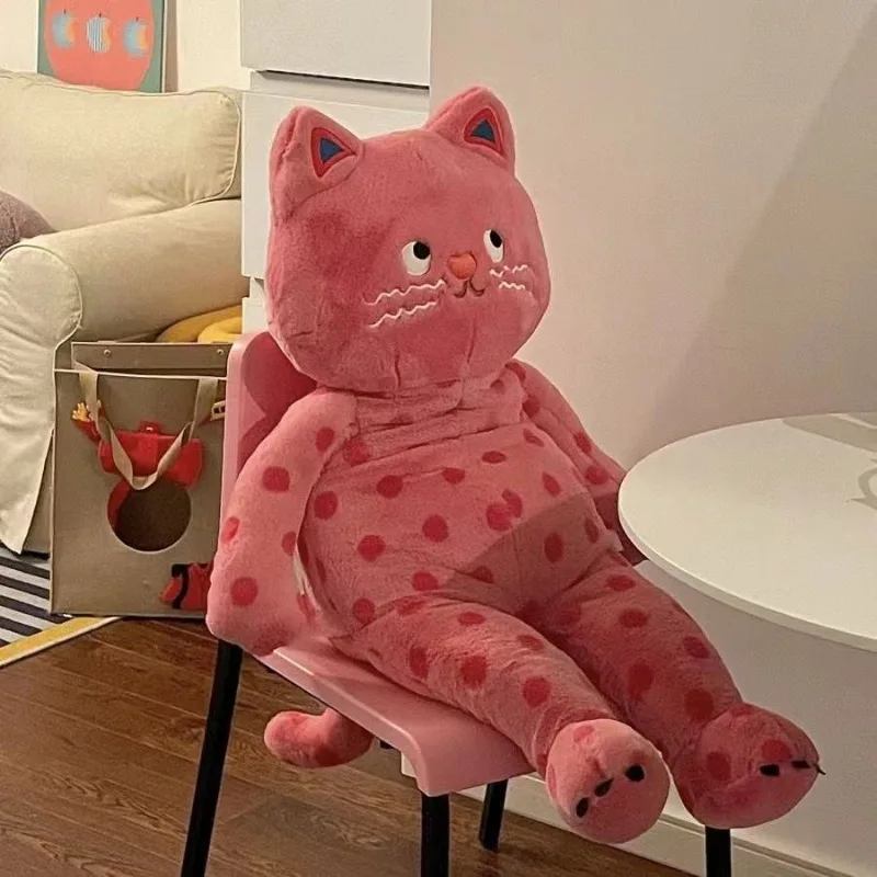 

Cute polka dot cat throw pillow cushion doll plush doll birthday gift female