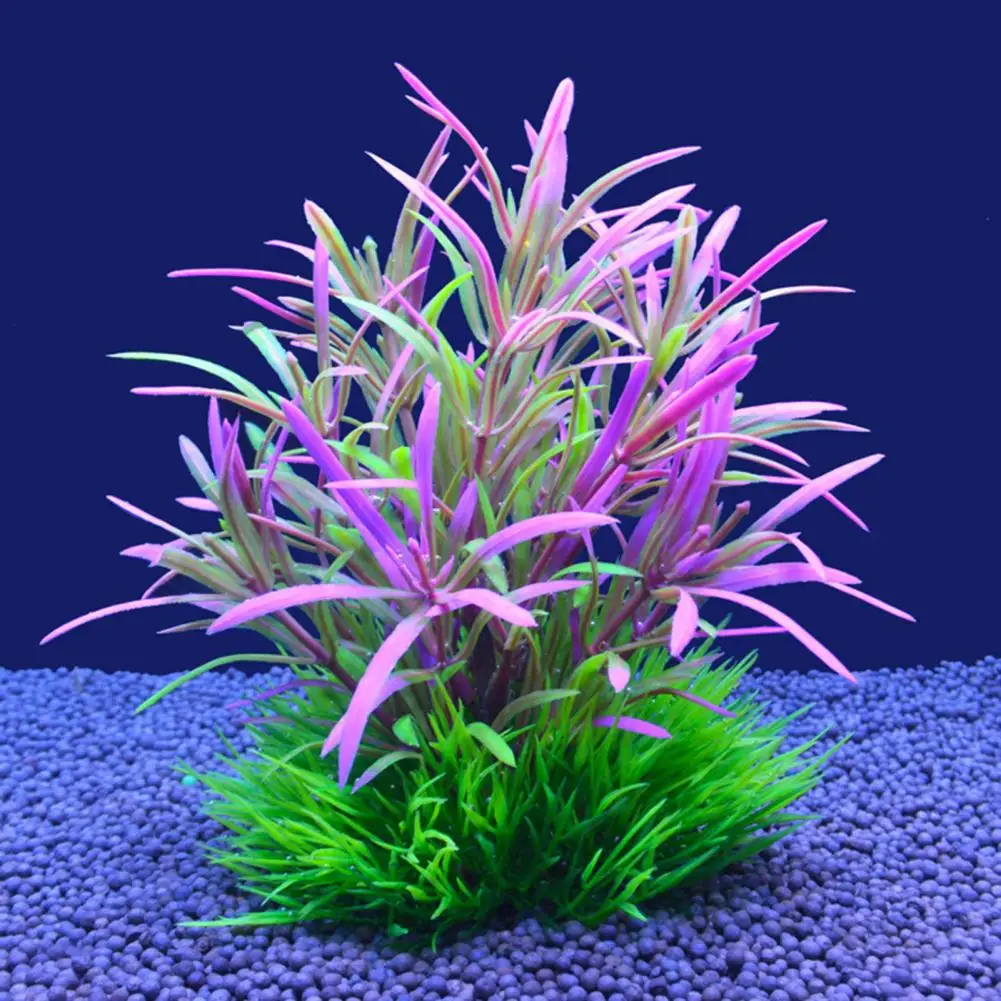 Artificial Aquarium Decor Plants，with Sturdy Base，Underwater Water Grass，Aquatic Simulation Plants Model Ornaments Aquarium