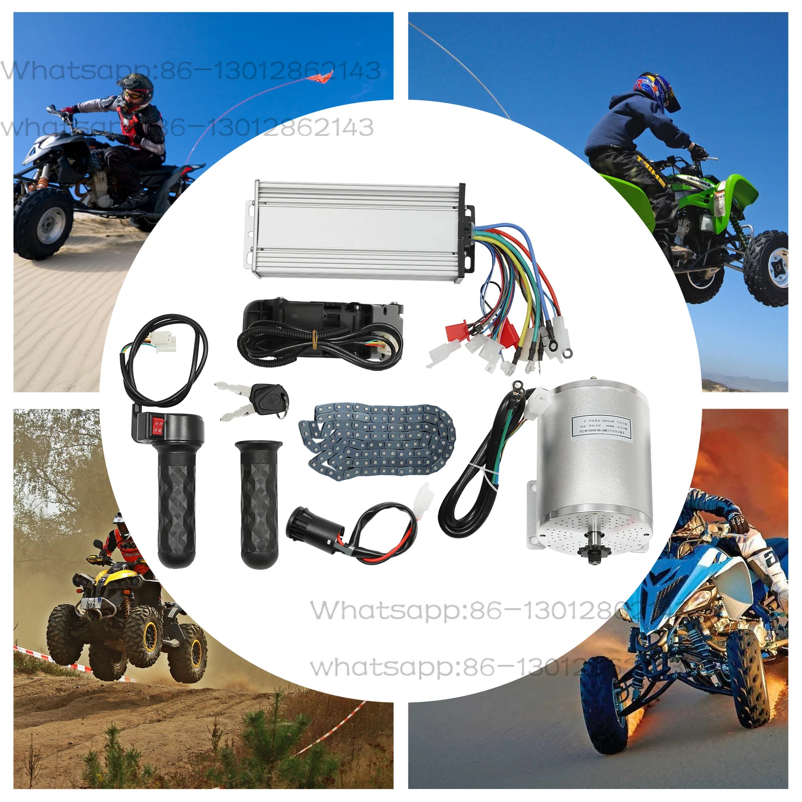 48-72V 3000W brushless motor kit with controller and accelerator