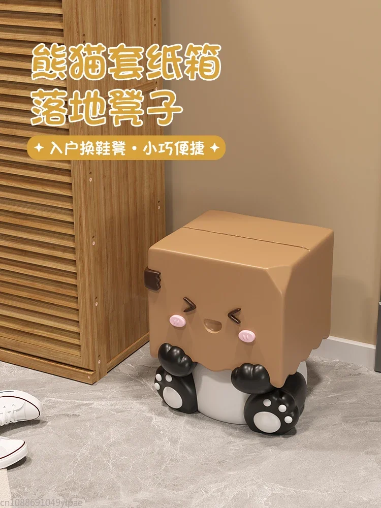 Cute Panda Stool Porch Living Room Floor Decoration Creative Home Decoration Moving To A New Home Gift Furniture