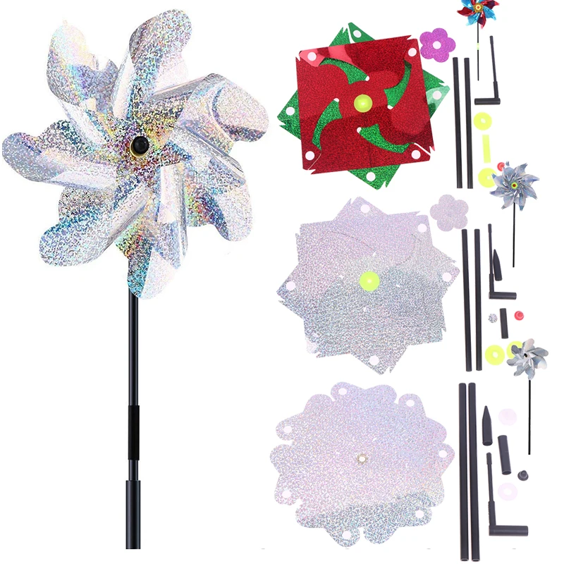 

Светоотражающий отпугиватель птиц, вертушка-опудало для сада, газона и двора, отпугивателей птиц с блестящим украшением