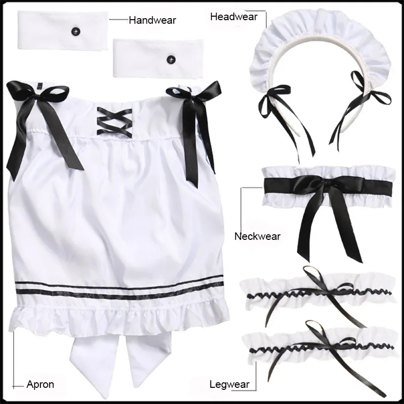 Lolita French Maid Cosplay Costume fur s, Black Amine, Cute Waitress Maid, Woman Party, Stage Costumes