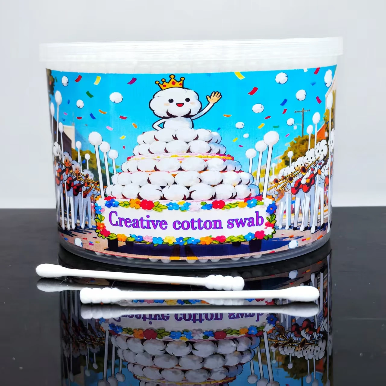 500개 창의적인 면봉, 양쪽 끝이 나선형인 성인용 면봉, 다용도 선물용 면봉