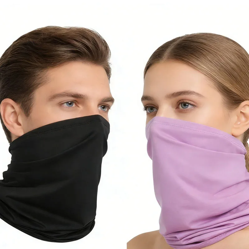Summer Breathable Cool Mesh Bandana Hiking Hunting Cycling Running Tube Scarf Ski Sports Neck Warmer Half Face Mask Men Women