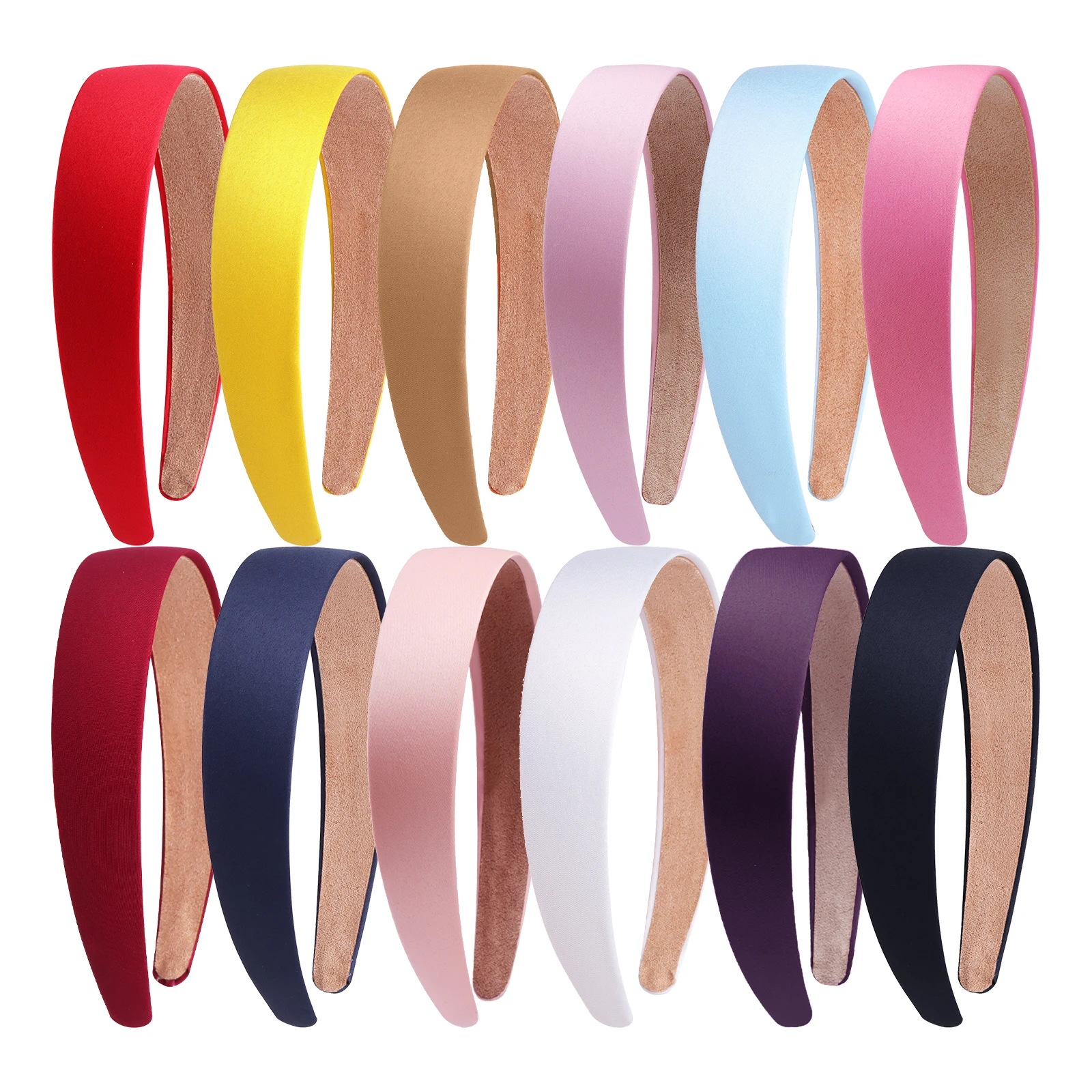 

12 шт., однотонные повязки на голову с широкими краями для девочек, декоративные ленты для волос «сделай сам», для детей, женщин, повседневные милые аксессуары для волос