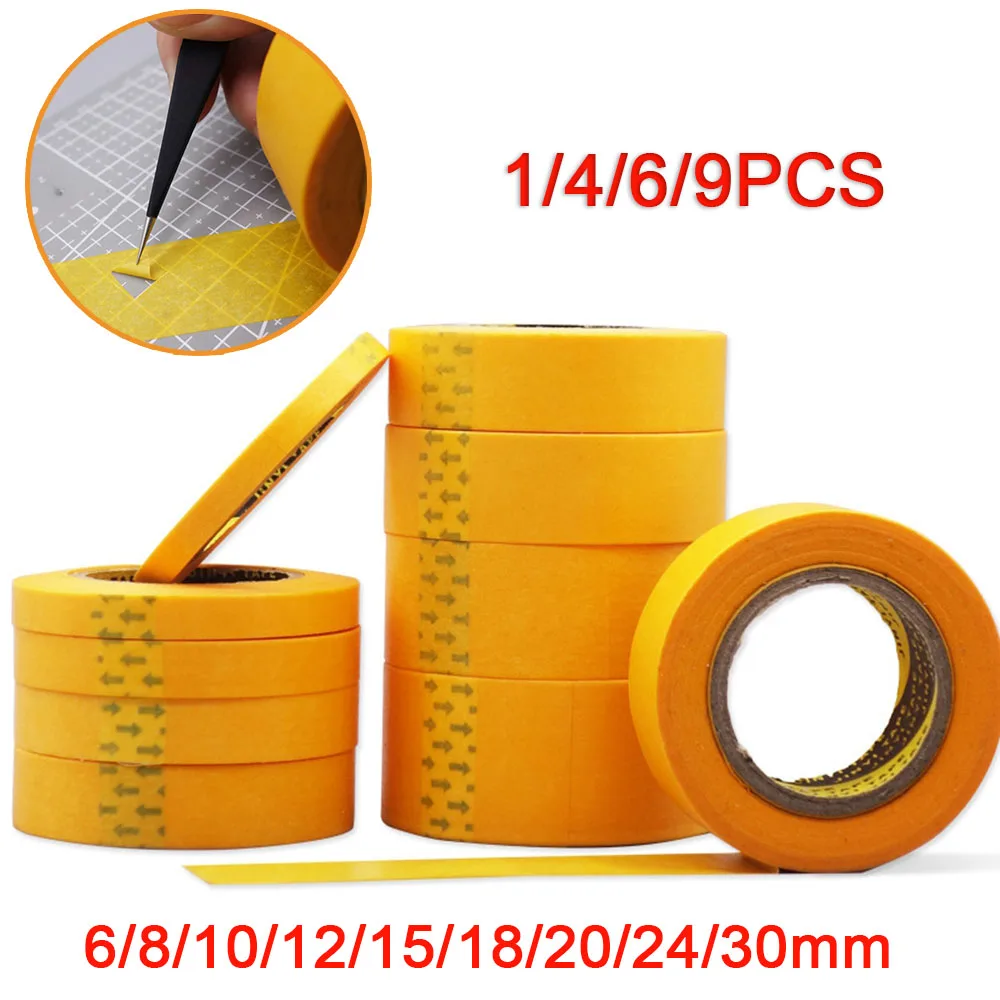 1/4/6/9pcs Precision Model Masking Tape Fine Line DIY Cover Tape for Model Hobby Tools Set DIY Cover 6/8/10/12/15/18/20/24/30mm