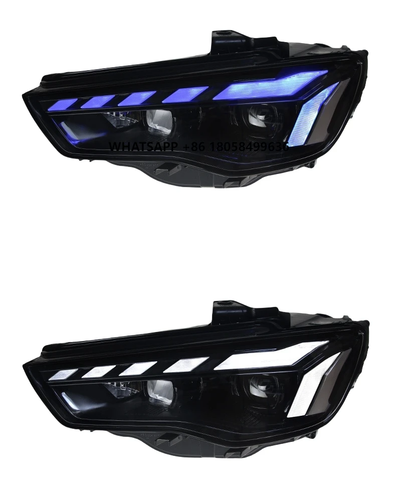 

A3 Headlights Assembly Modified RS LED Lens Headlights Daytime Running Lights Flowing Turn Lights for A3 2013-2019