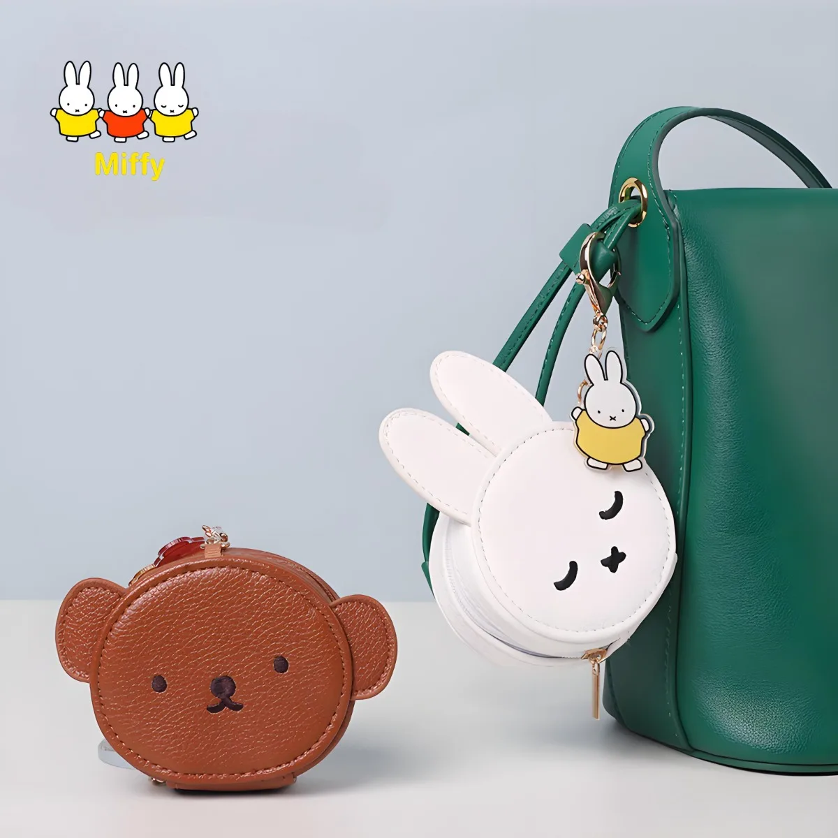 

Kawaii Anime Miffy Cartoon Earphone Bag Coin Purse Cute Cartoon Backpack Storage Bag Christmas Gift for Boys Girls