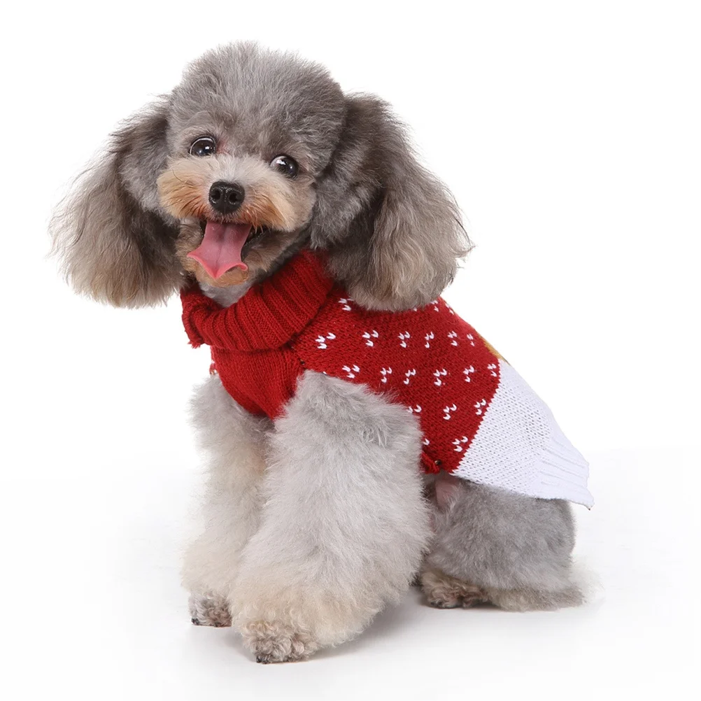 Pull cerf pour animaux de compagnie, vêtements de fête de noël pour chiens, rouge et blanc, taille S, chiot, vêtements chauds d'hiver, Adorable, doux et chaud, Costume pour animaux de compagnie