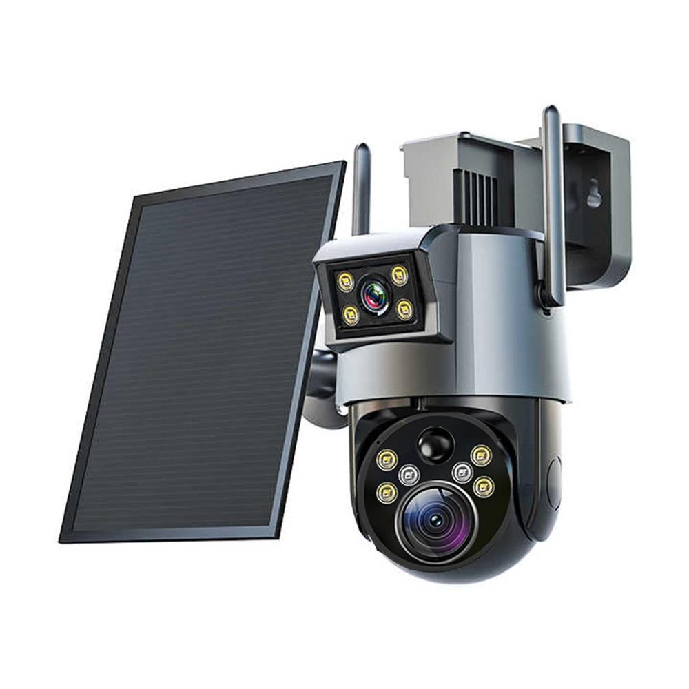 Ubox 6MP 10X Optical Zoom 4G Sim Card Wireless PTZ Solar Powered Camera For Farm Outdoor IP66 Ptz Linkage Humanoid Tracking