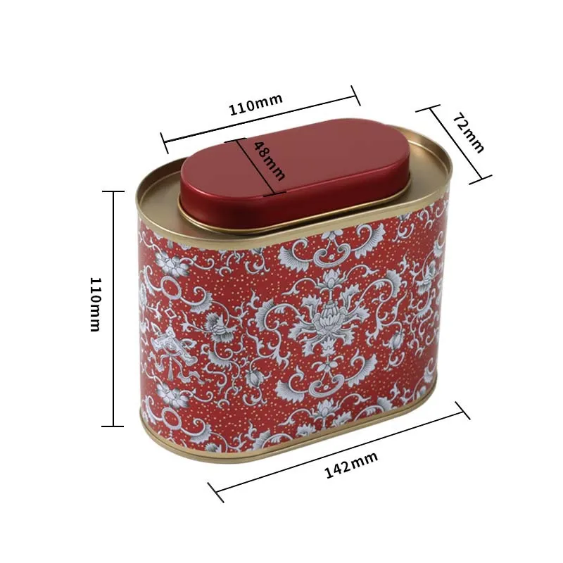 Tea Airtight Container Universal Round Exquisite Tinplate Storage Tank Seal Food Empty Can