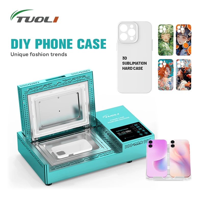 TUOLI TL-X9 Custom DIY Mobile Cover Mini Color Photo Printer Heat Transfer Automatic Blanks Sublimation Phone Case 3D Machine