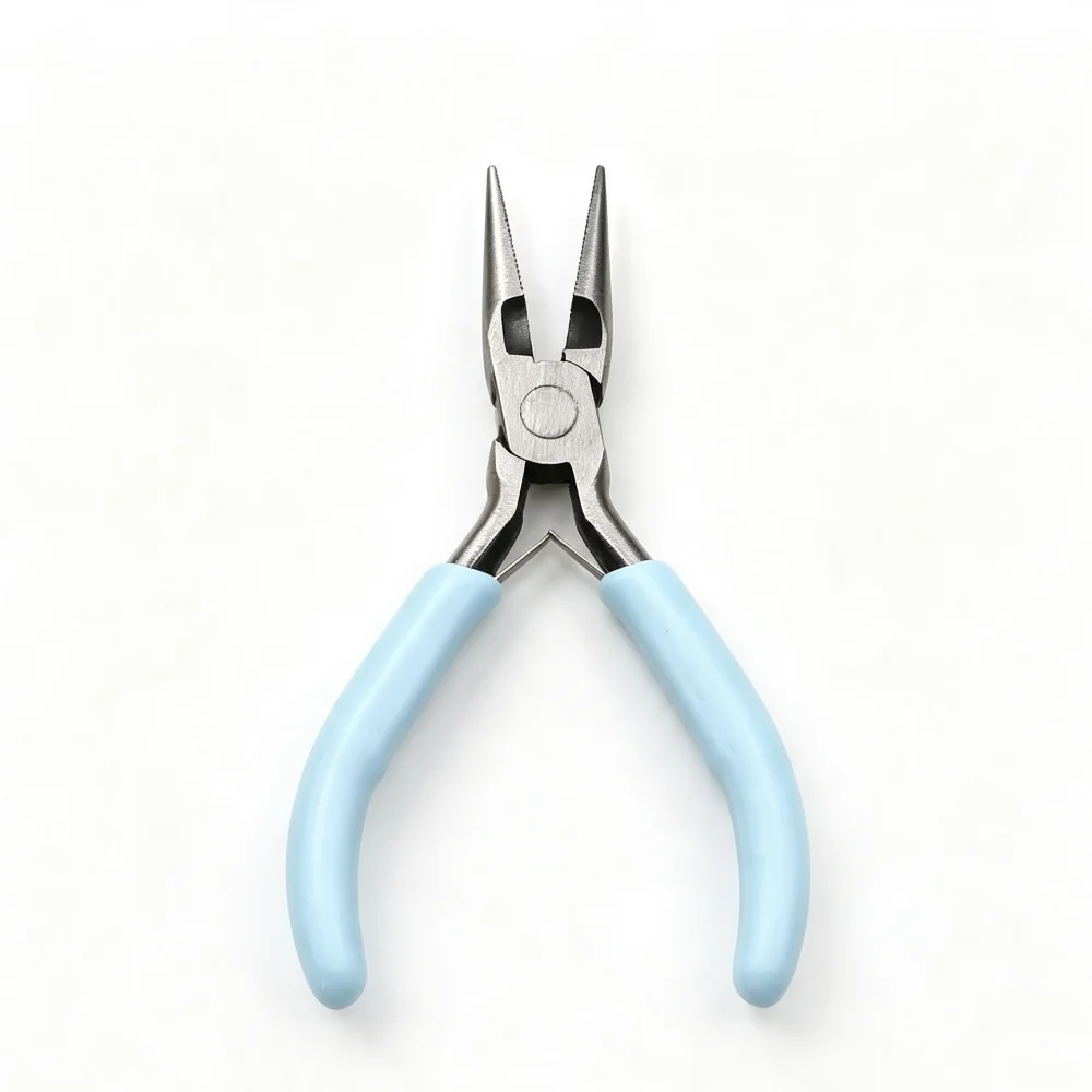 Practical New-style Light blue Long Needle Round Nose Cutting Wire Pliers Auxiliary Tool Accessories for DIY Jewelry making