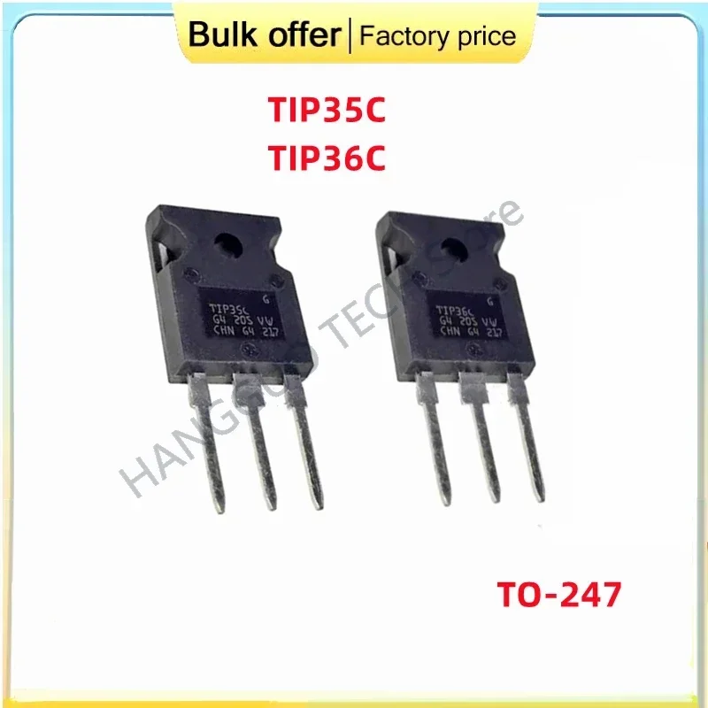

10 пар совершенно новых оригинальных транзисторов TIP35C TIP36C TIP35 TIP36 TO-247 NPN+PNP Darlington, 25А 100В TIP35C TIP36C