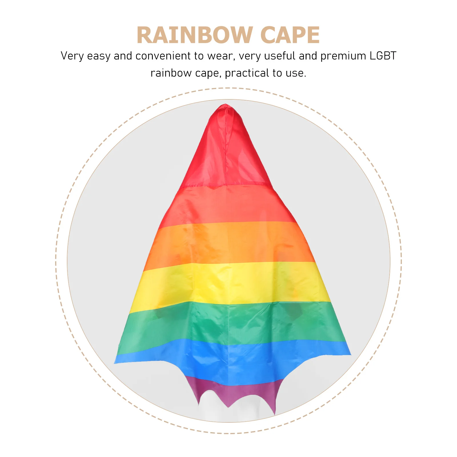 

Радужная накидка из полиэстера для геев, легкий декоративный плащ для вечеринки, реквизит для праздничного шарфа