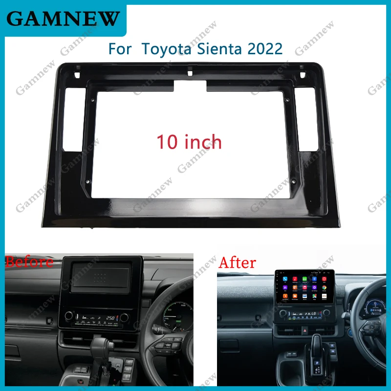 10 Inch Car Frame Fascia Adapter Android Radio Dash Fitting Panel Kit For Toyota Sienta 2022