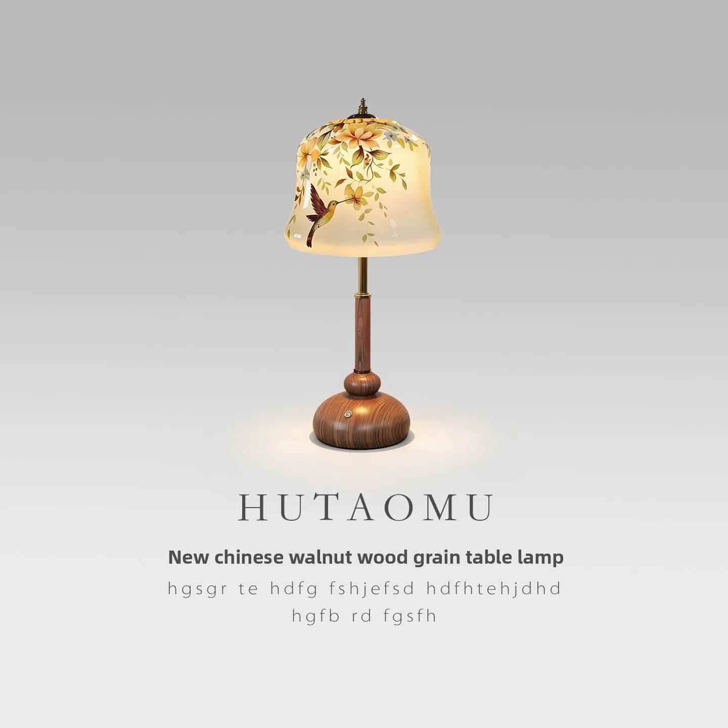 Neo‑Chinese Style Vintage Bedside Table Lamp, Oriental Decor Light, Ambient Lighting for Bedroom Living Room Tea Room