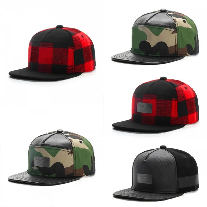 Fashion PLATED red black CAP Plaid Adjustable Snapback Cap Outdoor Adult Casual Sports Trucker Hat outdoor sun baseball cap