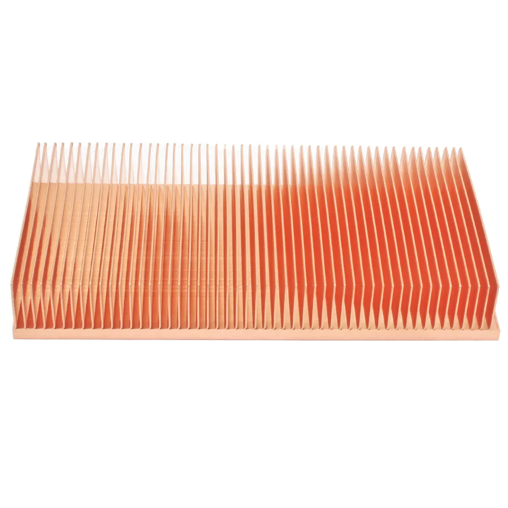 100x50x15mm DIY Pure Copper Heatsink Skiving Fin Heat Sink Cooling for Electronic Chip LED Heat dissipation