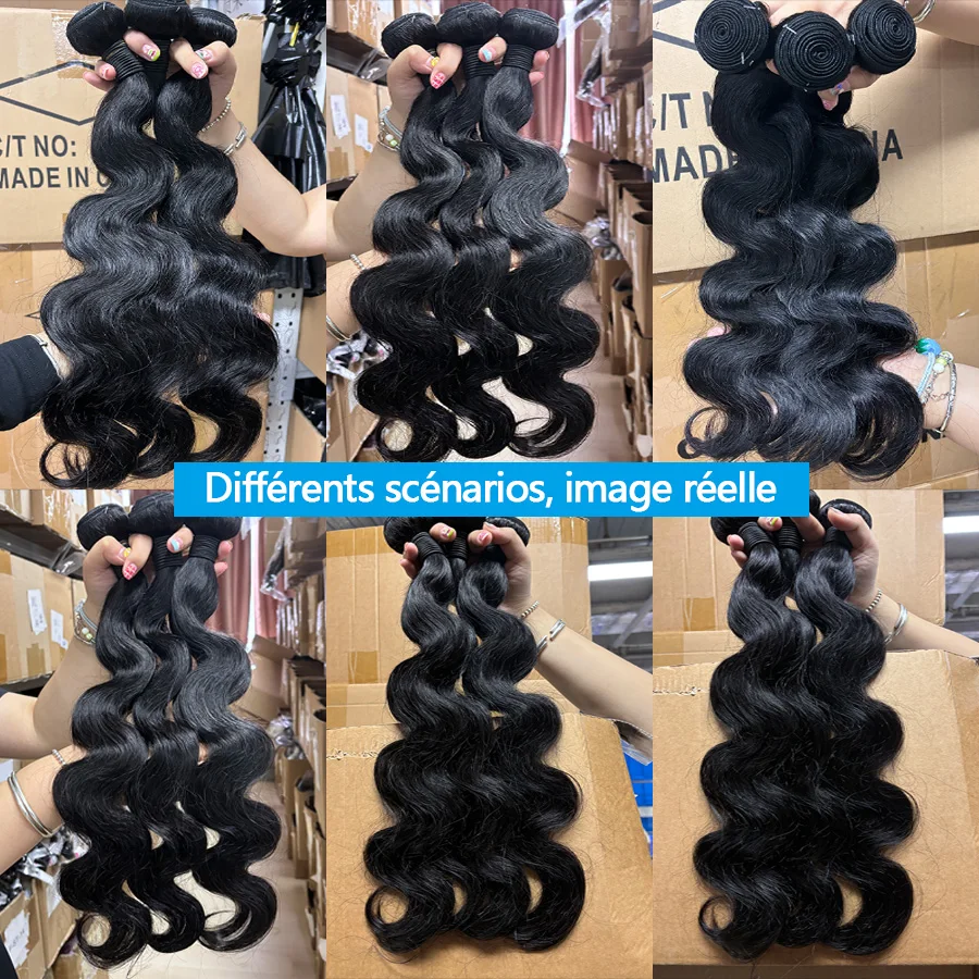 20 22 24 Inch Body Wave Bundles Human Hair 100% Raw Hair Bundles 30Inch Human Hair Bundles 12A Body Wave Bundles 3 Days Delivery