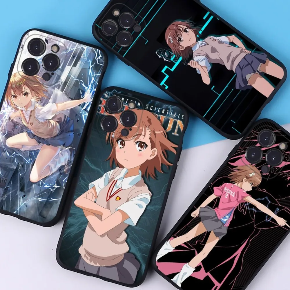 Anime A Certain Scientific Railgun Phone Case For IPhone 15 6 7 8 Plus 11 12 13 14 Pro SE 2020 MAX Mini X XS XR Back Funda Cover