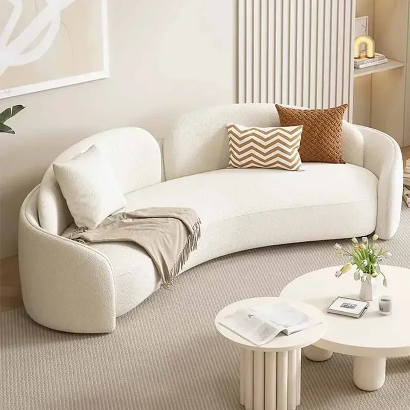 wa sofy do salonu Sofa w stylu skandynawskim Minimalistyczny salon Leniwa sofa z owczej wełny Nowoczesna sofa puchowa Muebles Para El Hogar Meble