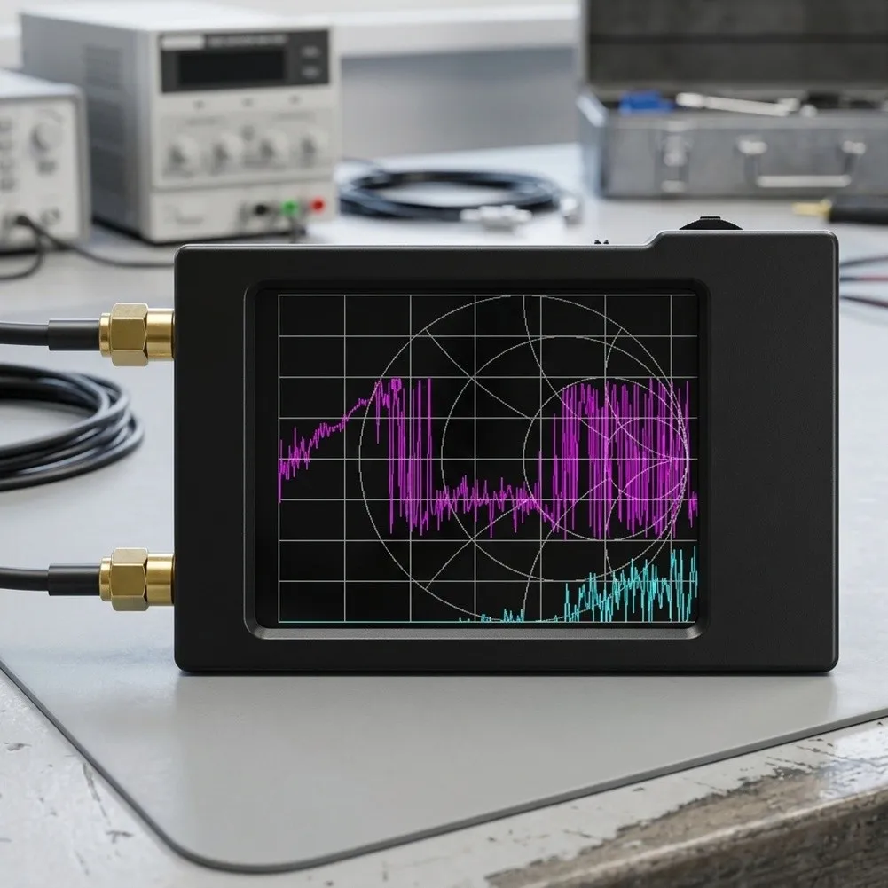 NanoVNA-H 10kHz-1.5GHz Vector Network Analyzer With 2.8 Inch Touch Screen For RF For Antenna VSWR S Parameter Testing Tool Kit