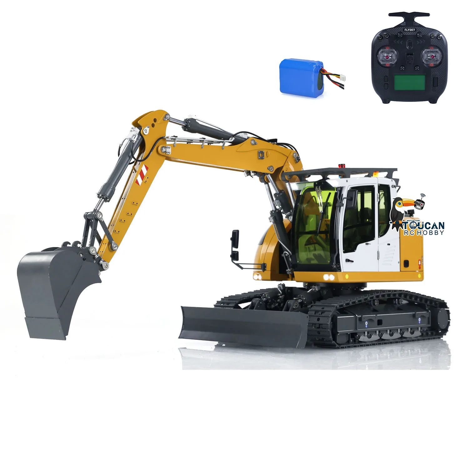 RTR Toxic T 914 RC EbHydraulic 1/14 Radio Control Earth Digger Model, Sound Light Construction Trucks, Cars Toys, TH24199