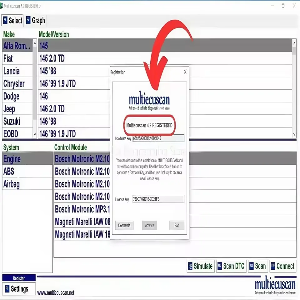 

Multiecuscan 5.2 2025 Multiecuscan V5.0 Multiecuscan V4.8 Software para escáner Fiat/Chrysler/Dodge/Jeep/Suzuki