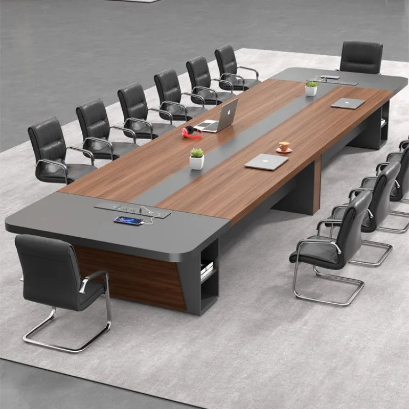 

Large conference table and chair combination staff training table negotiation table meeting room long office furniture