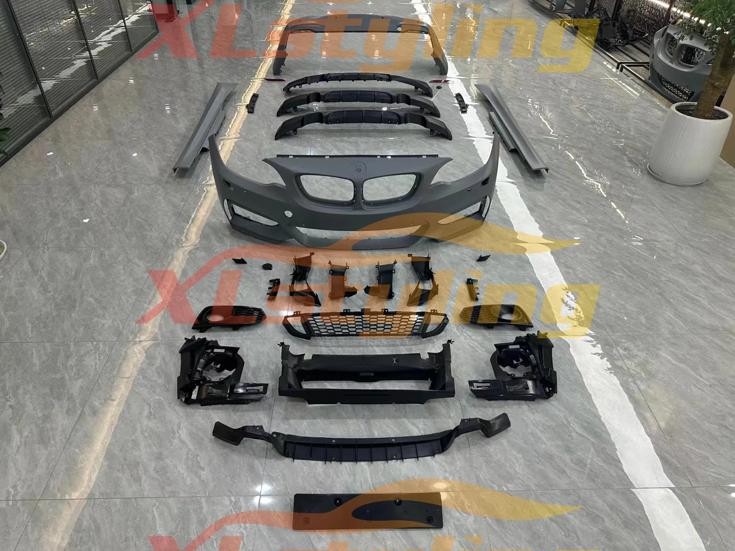 XLstyling Conversion Facelift Body Kit Для b mw F22 2 Series M-Tech M Sport Style 1:1 передний и задний бампер