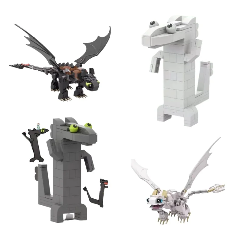 Hot Movie Dragon Train Figure Bricks Construction Toys For Boy Toothless Night Furied Dragon Building Blocks For Kids Toys Gifts