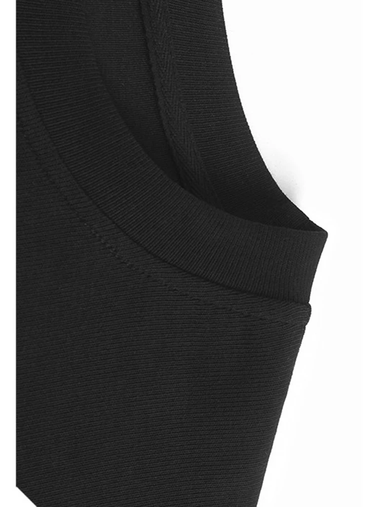 [EAM] Gray Brief Irregular Hem Big Size Sweatshirt New Round Neck Long Sleeve Women Fashion Tide Spring Autumn 2026 1DJ9393