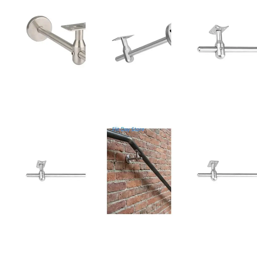 F92C Rustproof Extended Flat Stair Handrail Bracket Adjustable Stair Handrail Bracket