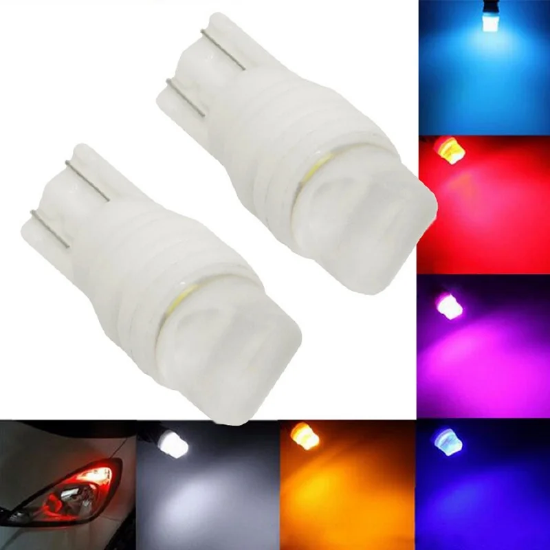 

1000X T10 W5W 3D LED White Red Blue Lights Car Side direction indicator License plate light Door Map Festoon Lamp Bulbs DC 12V